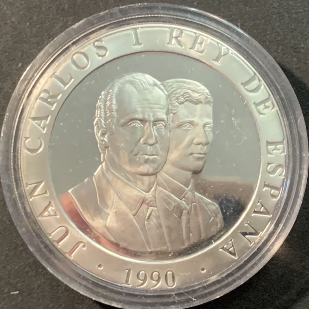 紫瑗钱币—微拍第90期  西班牙 1990年 92巴塞罗那奥运会 马拉松 2000比塞塔 26.7克 0.925银 精制