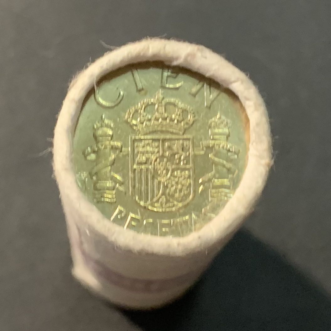 紫瑗钱币—微拍第90期  西班牙 1984年 胡安 卡洛斯国王 100比塞塔 25枚原卷