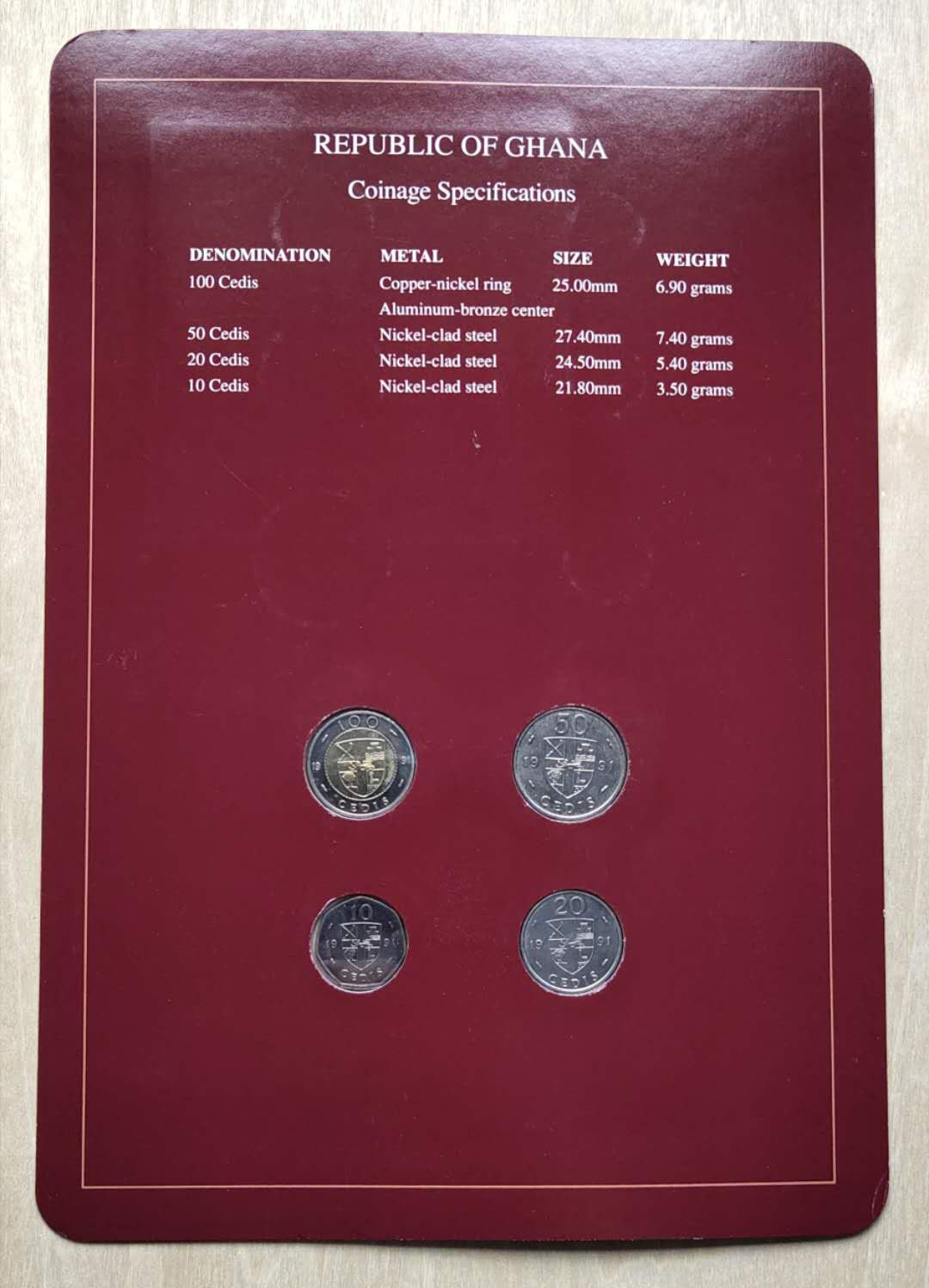 ★币不可少★第125期微拍★快递包邮 非洲 加纳 硬币 富兰克林册