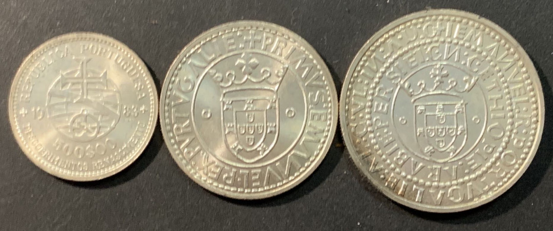 紫瑗钱币—微拍第90期  葡萄牙 1983年 17届欧洲博览会 1000埃斯库多 21克 0.835银 UNC