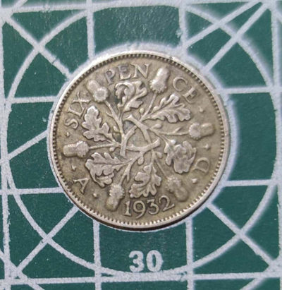 燕姐换藏第三十一拍 1932年英国六便士小银币