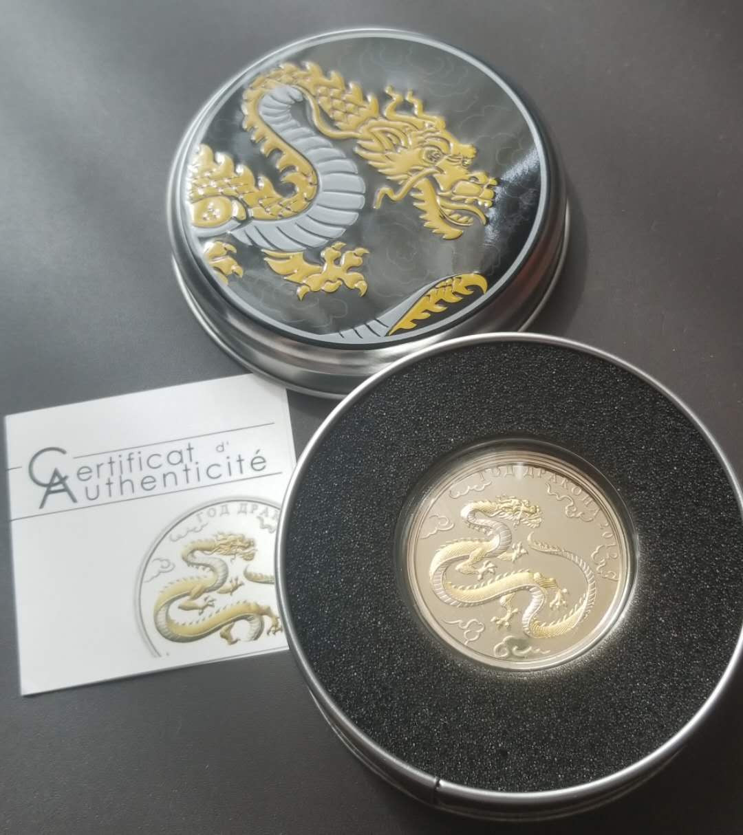 【随心拍&Getcoins】现代钱币拍卖第六十一期 多哥2012龙年镀金纪念银币