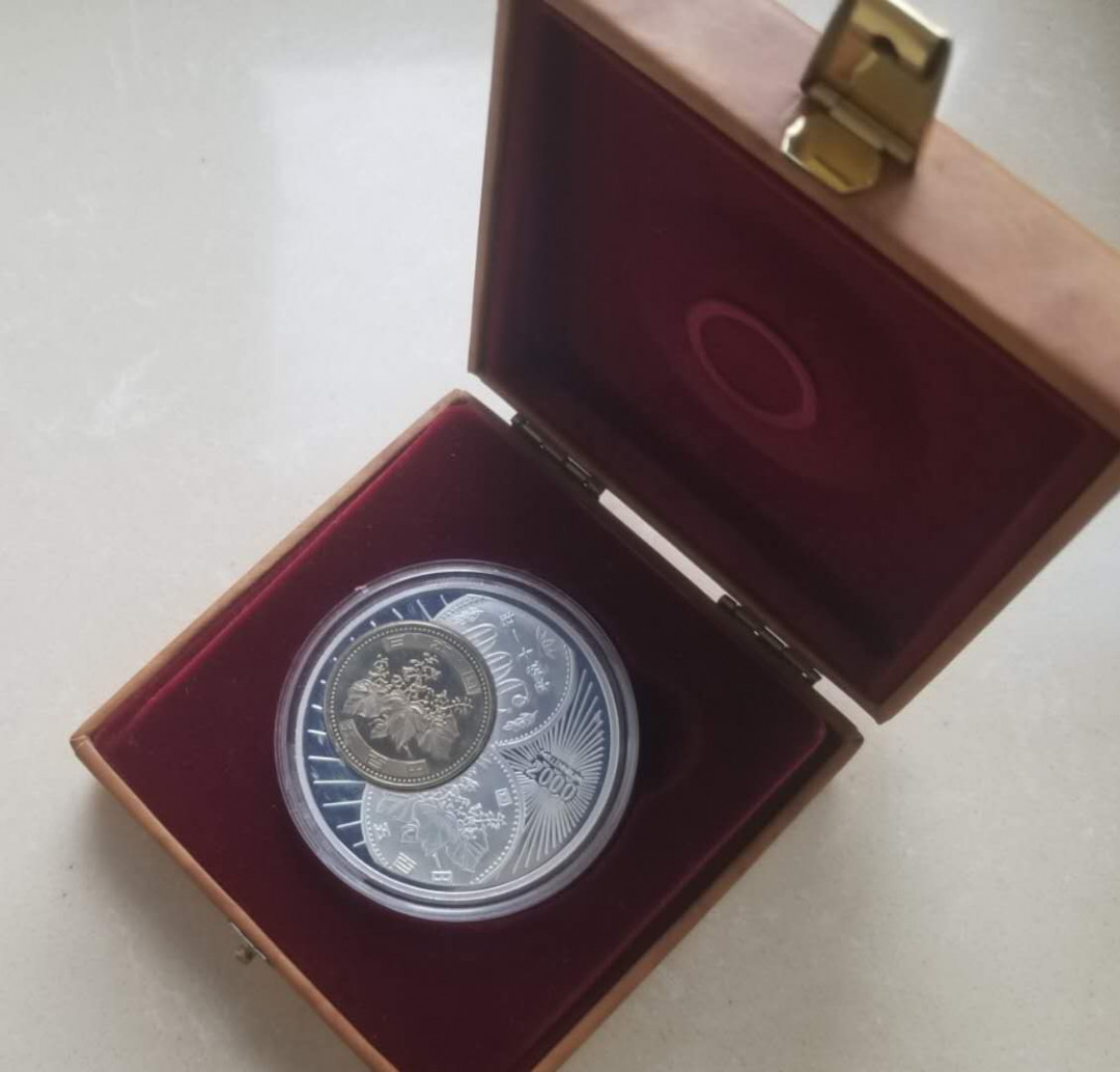 【随心拍&Getcoins】现代钱币拍卖第六十一期 刚果2000年年日本货币千年币中币镶嵌银币