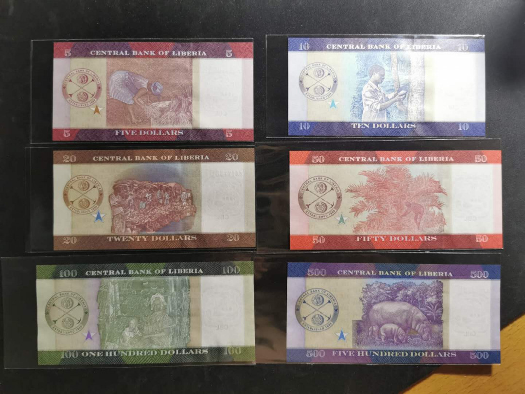 【鲸贝乐淘】千字文·第“上和下睦，夫唱妇随”号拍卖 【利比里亚】2016，2017大全套，全新全品UNC 