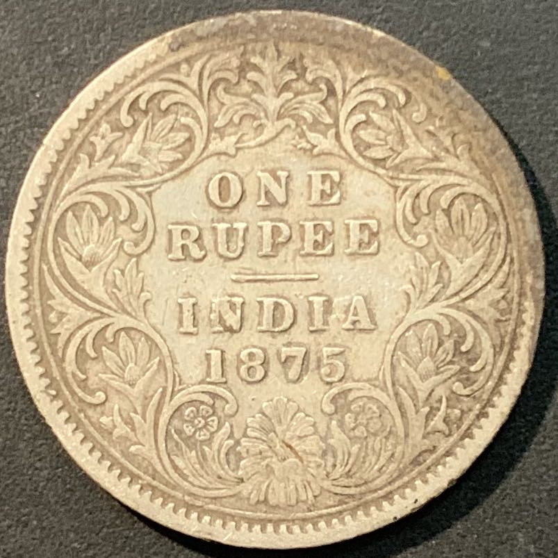 紫瑗钱币——微拍第104期 英属印度 1875年 维多利亚女皇 1卢比 11.66克 0.917银