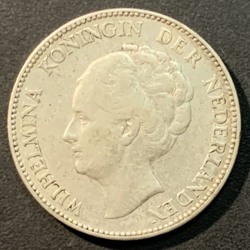 紫瑗钱币——微拍第104期 荷兰 1930年 威廉米娜女王 1盾 10克 0.72银 