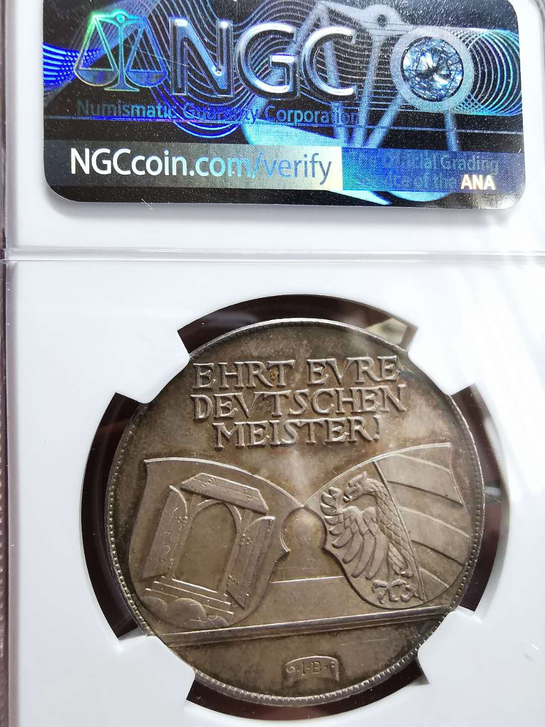 凡希社世界钱币微拍第一百二十八期 1928魏玛德国丢勒纪念银章NGC-MS64