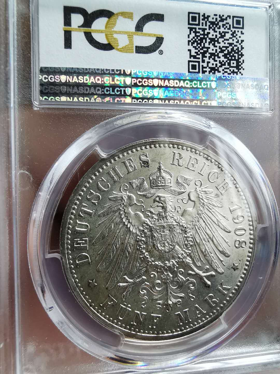 凡希社世界钱币微拍第一百二十八期 1908耶拿大学纪念5马克PCGS-MS63