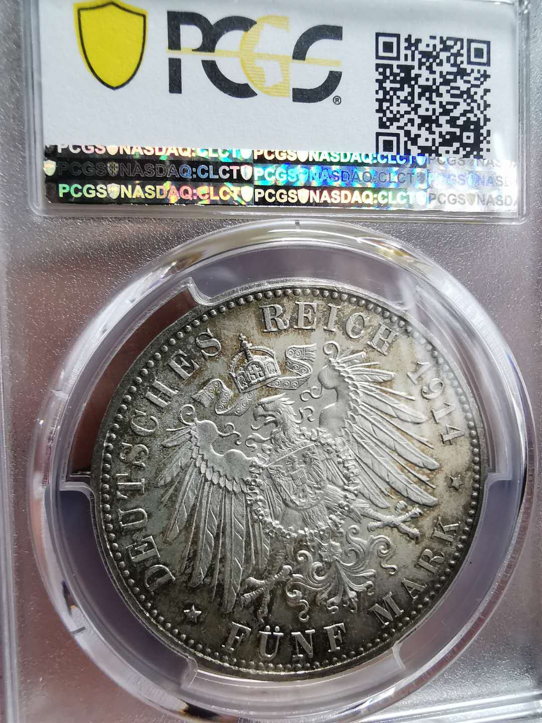凡希社世界钱币微拍第一百二十八期 1914巴伐利亚5马克大银PCGS-MS64