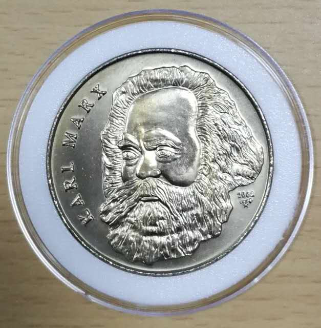 北京马甸外币专卖拍卖第十七期，非贵金属专场，陆续上新欢迎关注 2002年古巴伟系列之马克思纪念镍币，品相如图