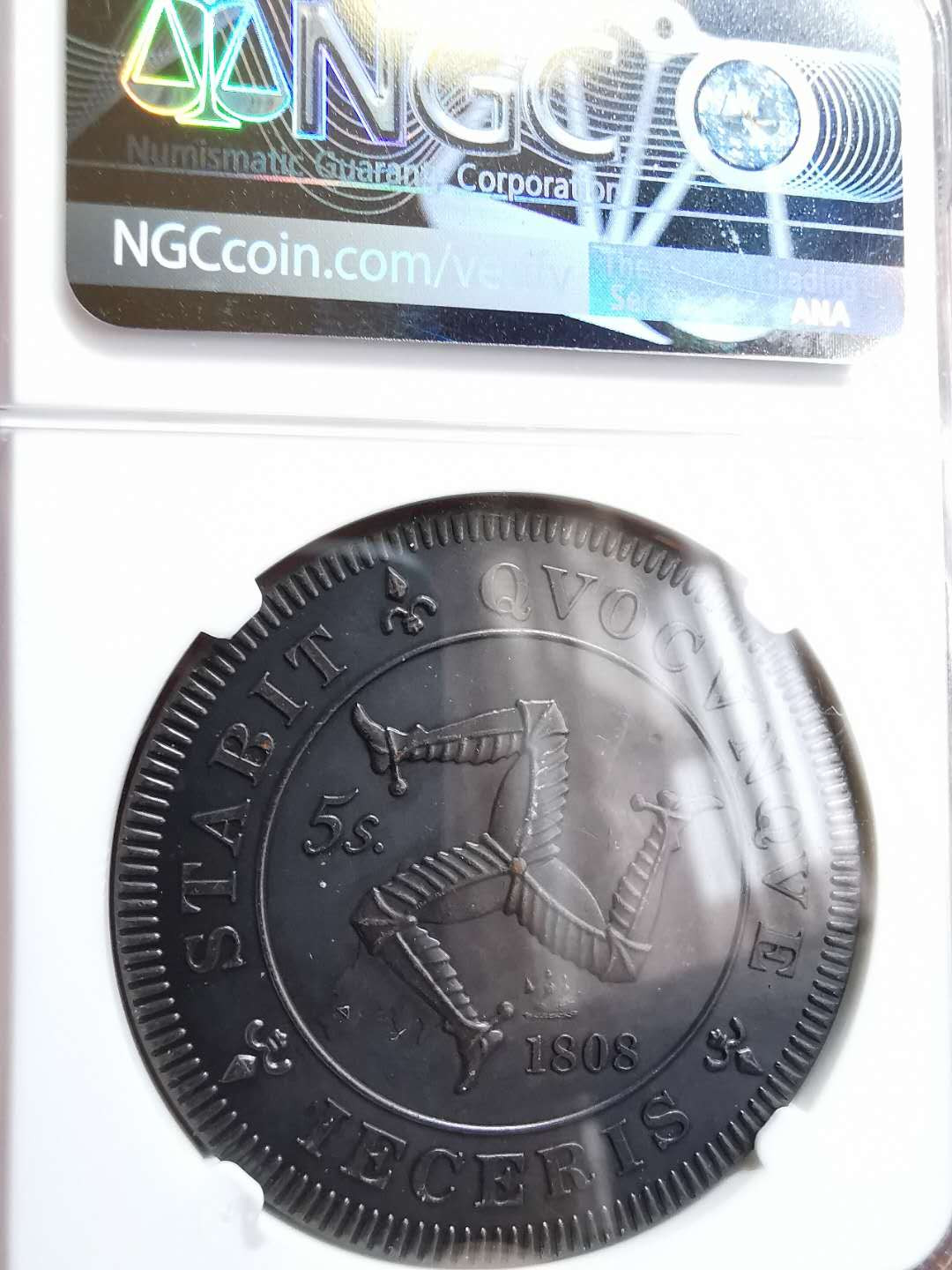 凡希社世界钱币微拍第一百二十八期 1808马恩岛克朗NGC-PF63后铸