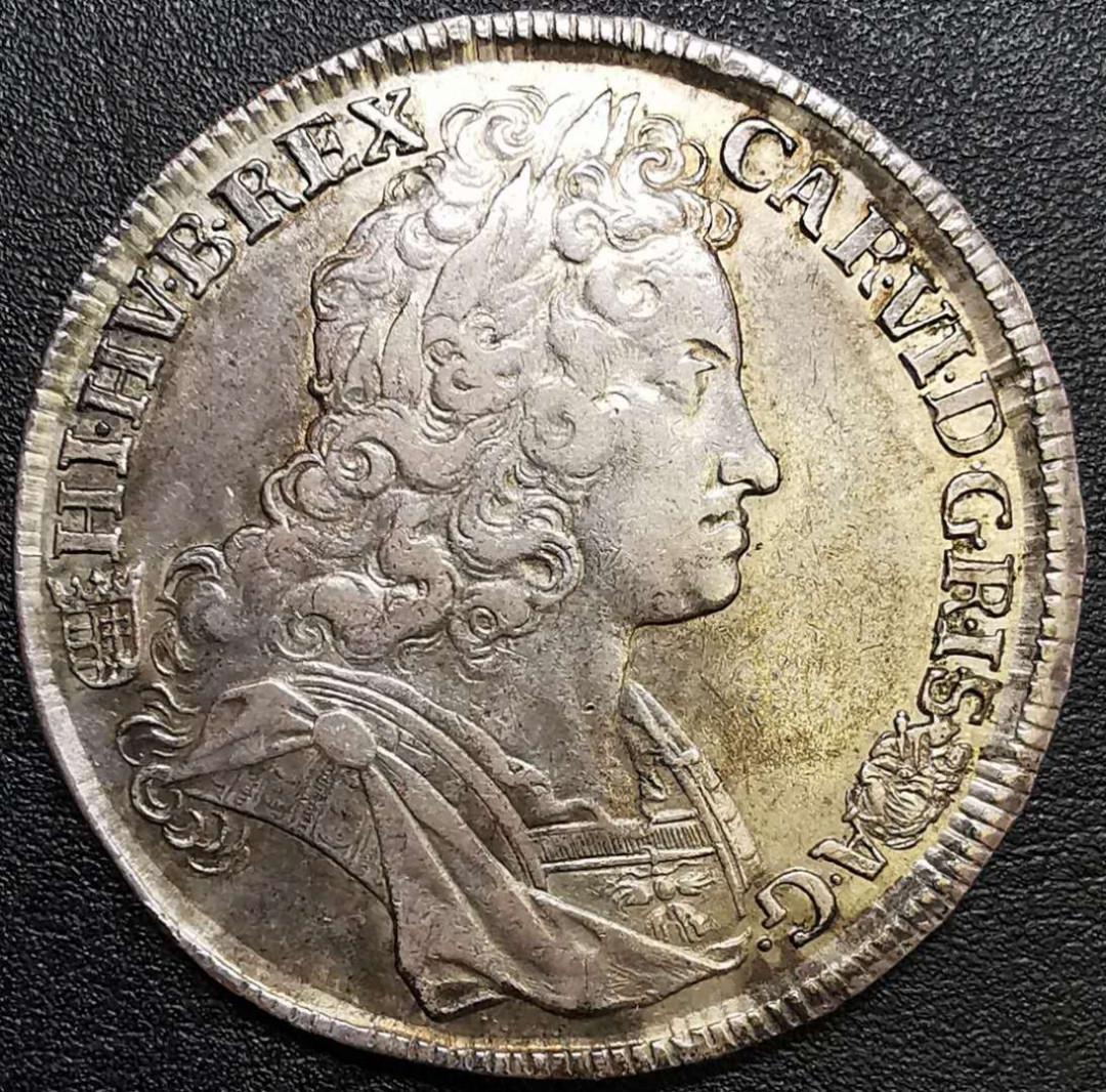 凡希社世界钱币微拍第一百二十八期 1727奥地利双头鹰泰勒大银XF+