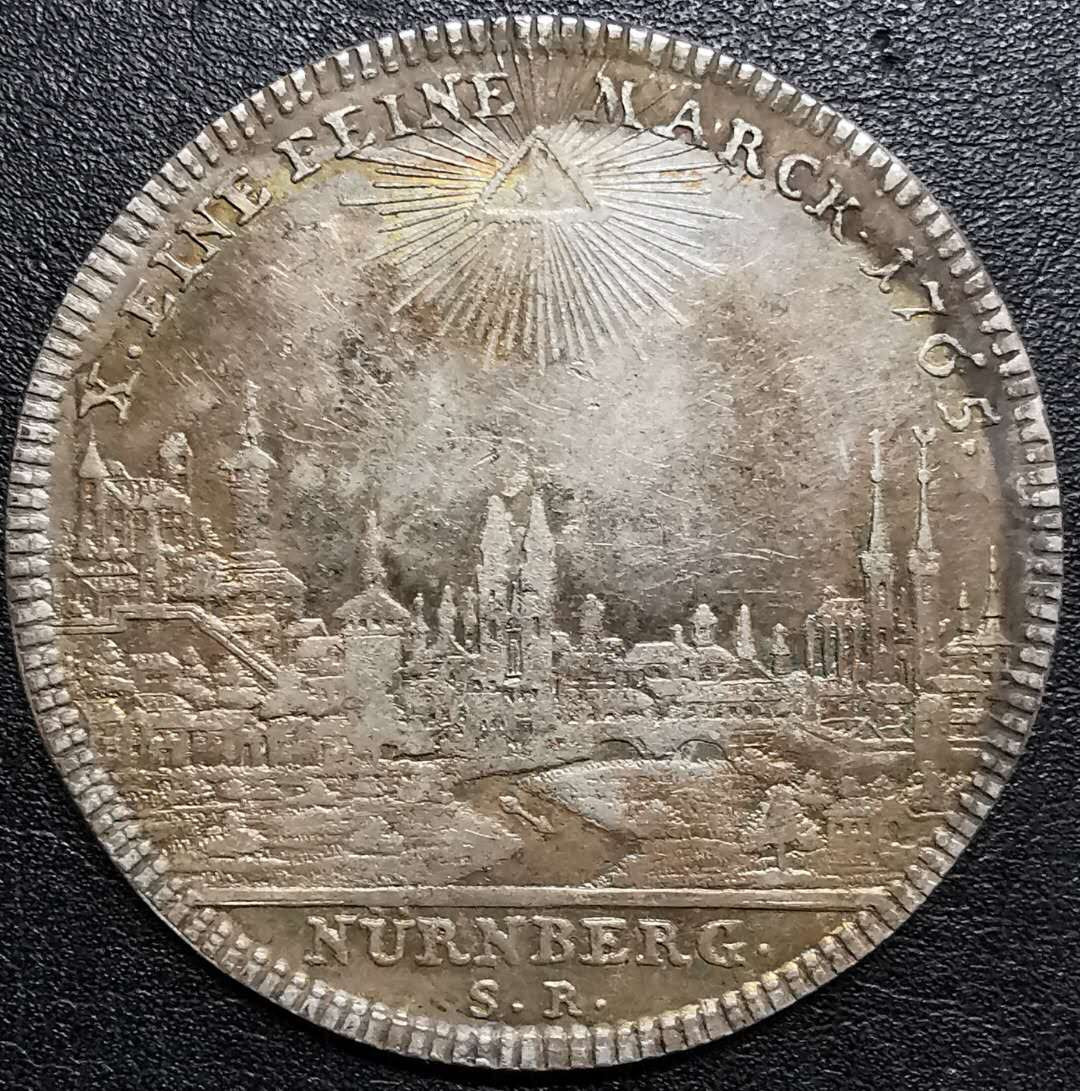 凡希社世界钱币微拍第一百二十八期 1765纽伦堡景观泰勒XF