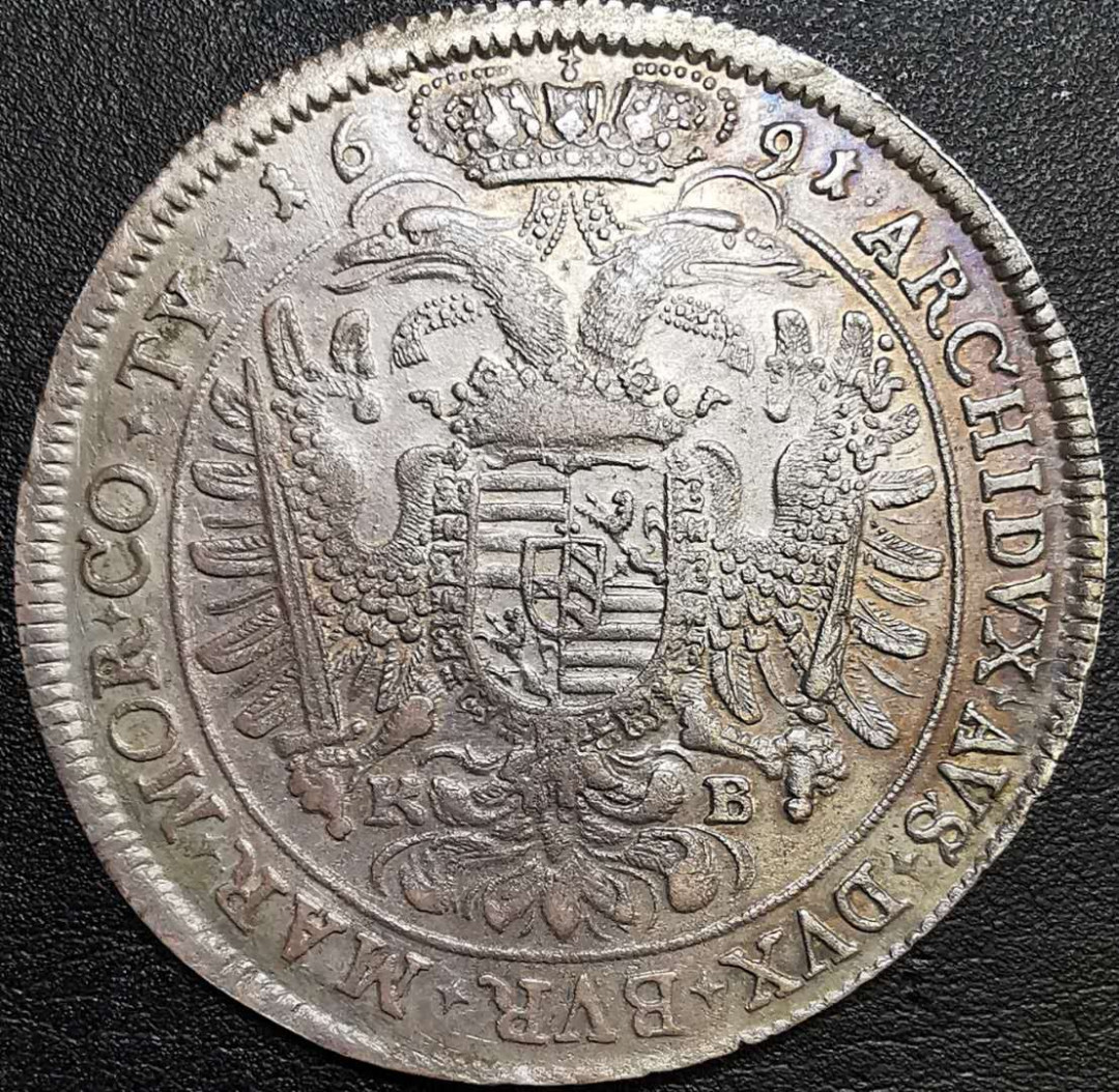 凡希社世界钱币微拍第一百二十八期 荐！1691神罗利奥波德大型泰勒品相极佳AU+原包浆！