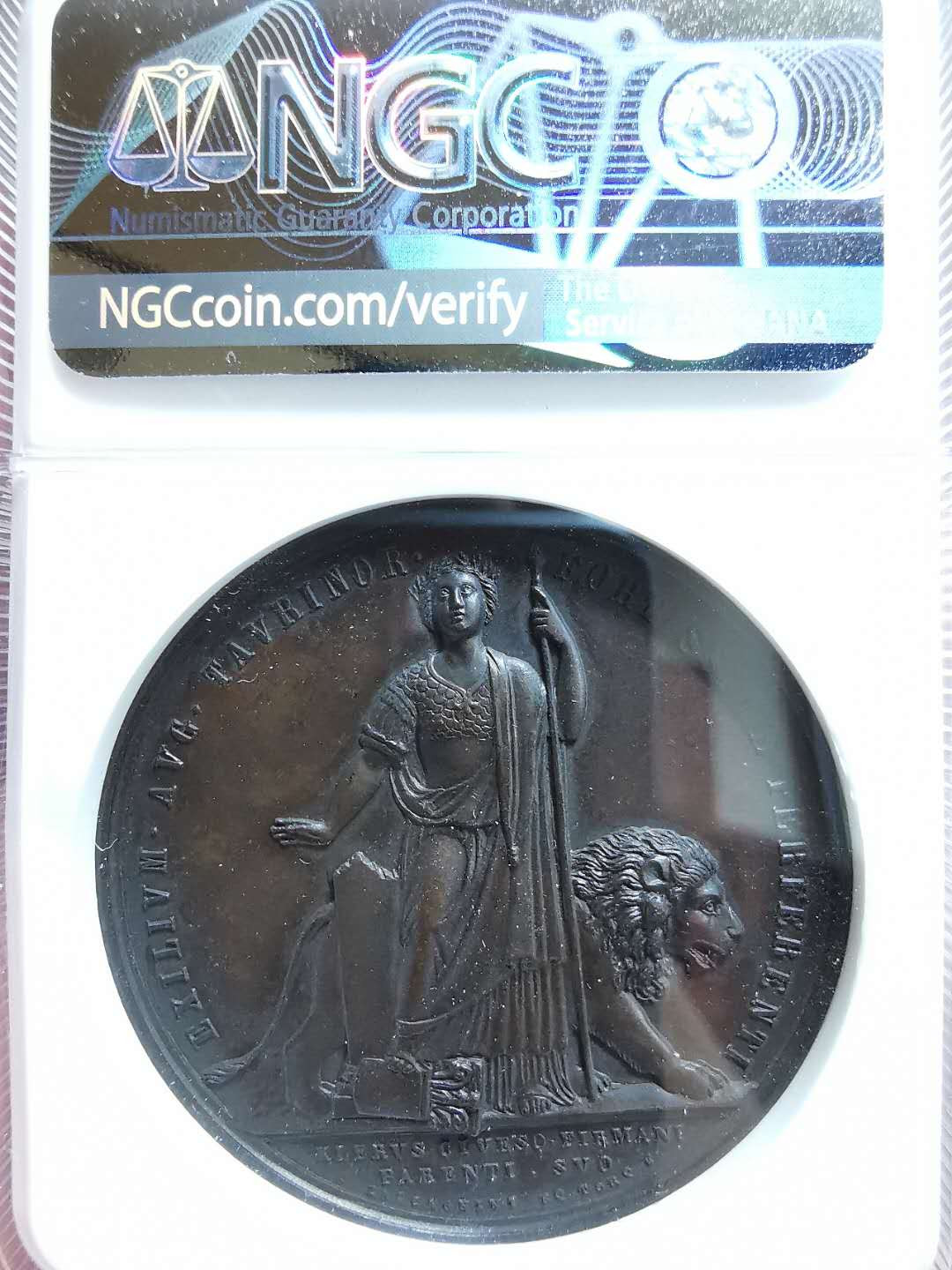 凡希社世界钱币微拍第一百二十八期 1868梵蒂冈教宗纪念铜章NGC-MS62精美！