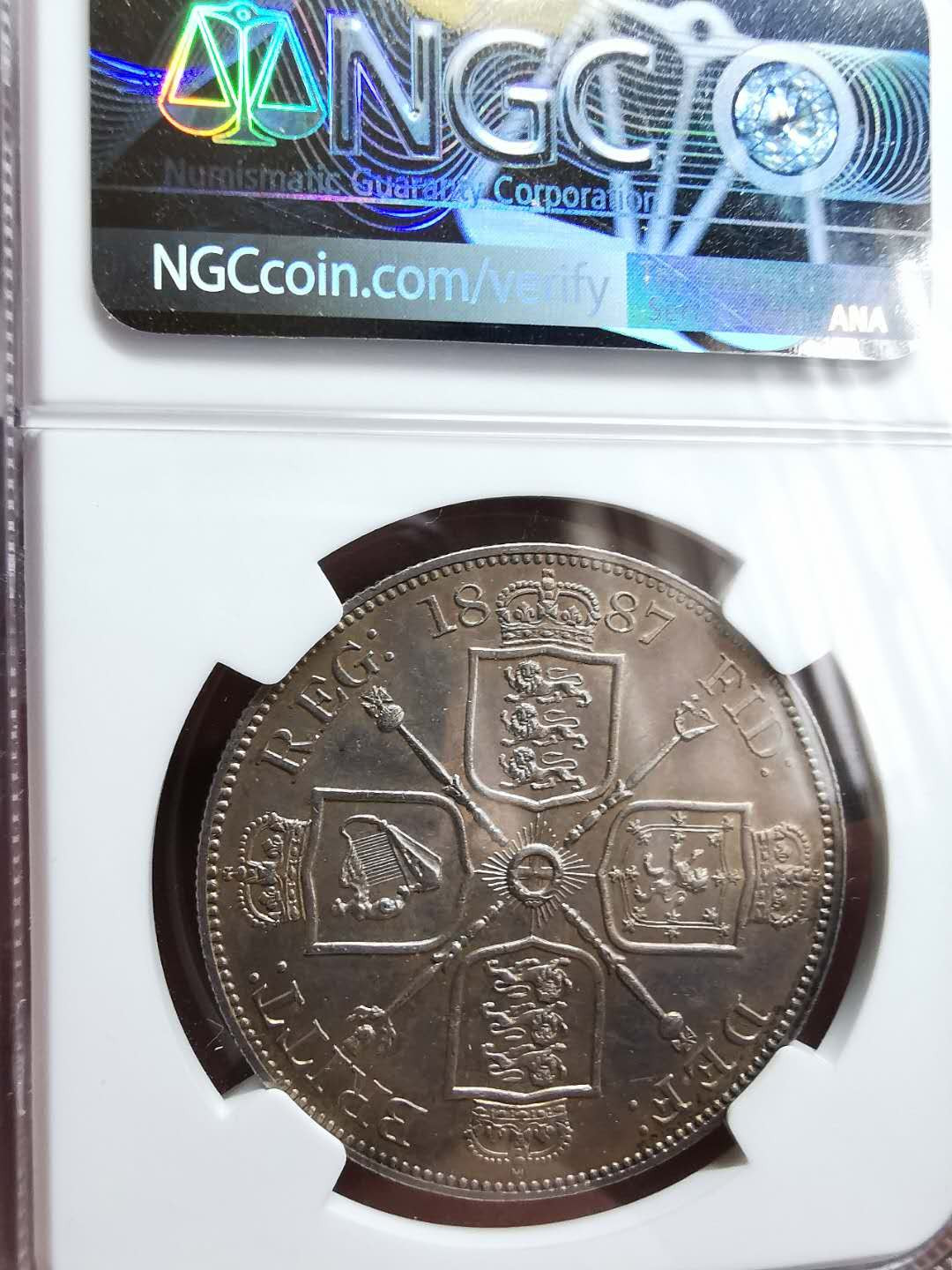 凡希社世界钱币微拍第一百二十八期 1887英国老维4先令大银NGC-UNCD