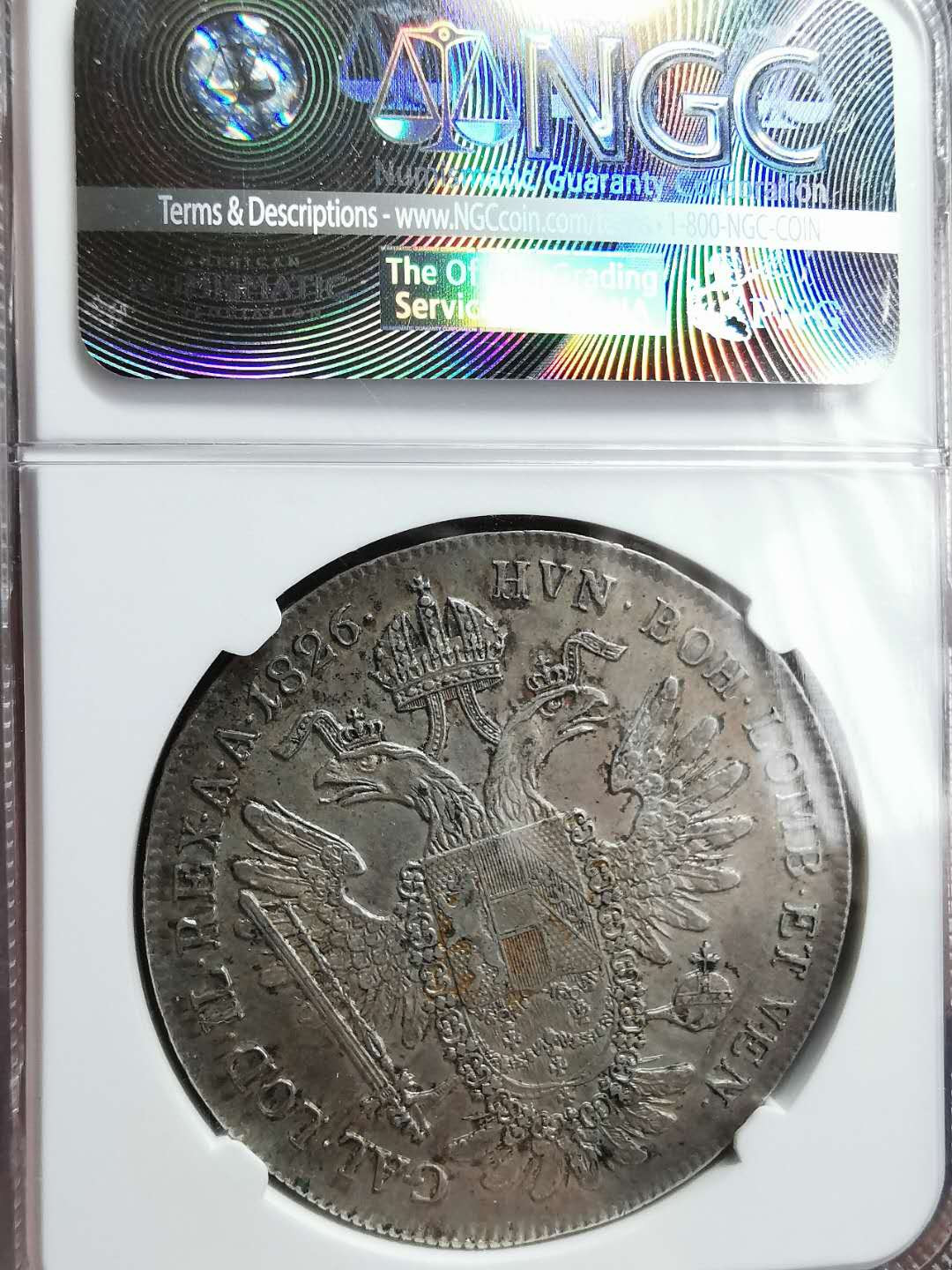 凡希社世界钱币微拍第一百二十八期 1826奥地利泰勒大银NGC-AU53