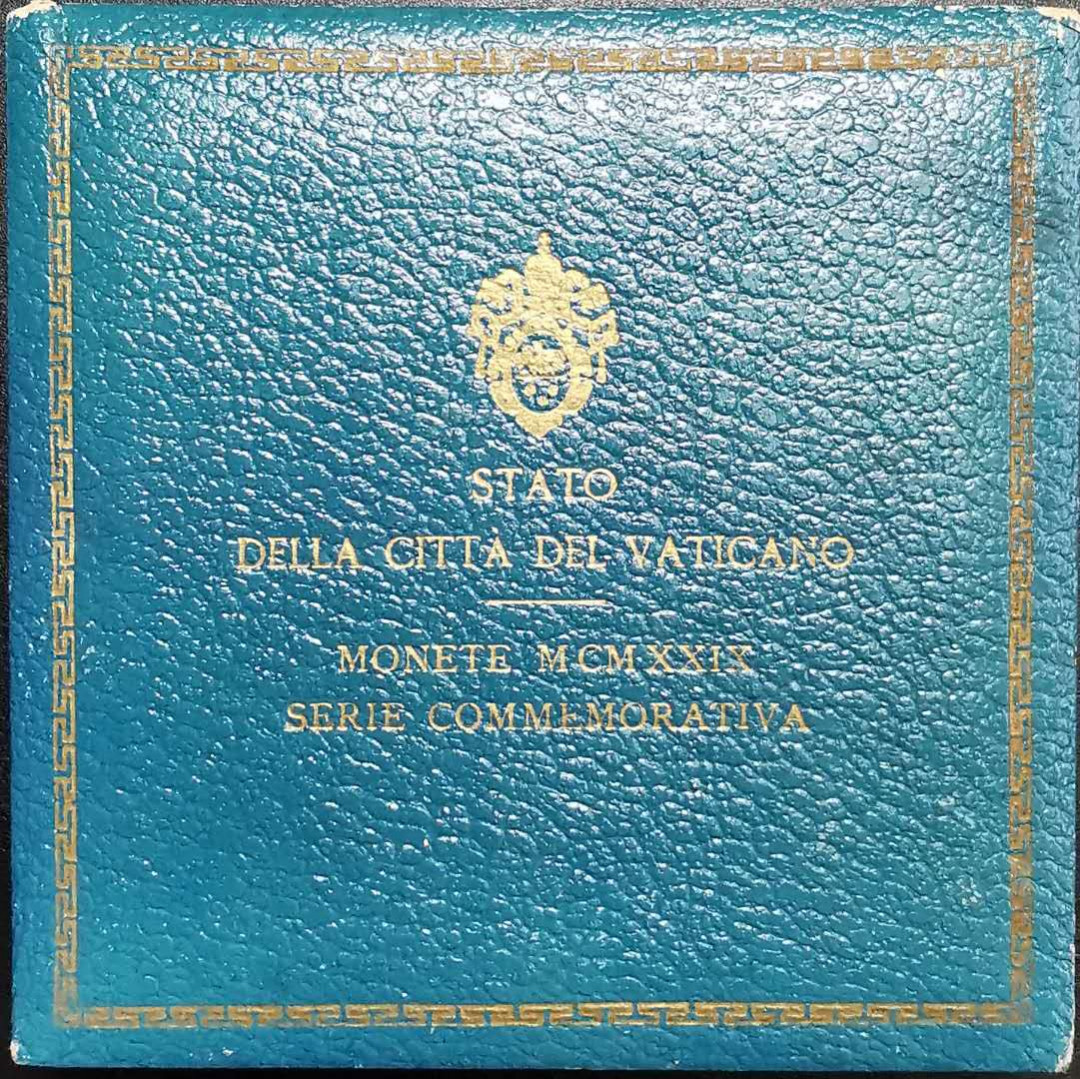 凡希社世界钱币微拍第一百二十八期 荐！1929梵蒂冈MINT SET九枚套教皇与宗教人物一金二银四镍二铜原盒品相完美！