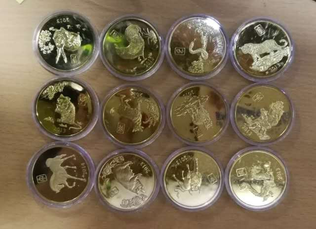 北京马甸外币专卖拍卖第十七期，非贵金属专场，陆续上新欢迎关注 朝鲜中国12生肖纪念铜币12枚大全套，品相如图