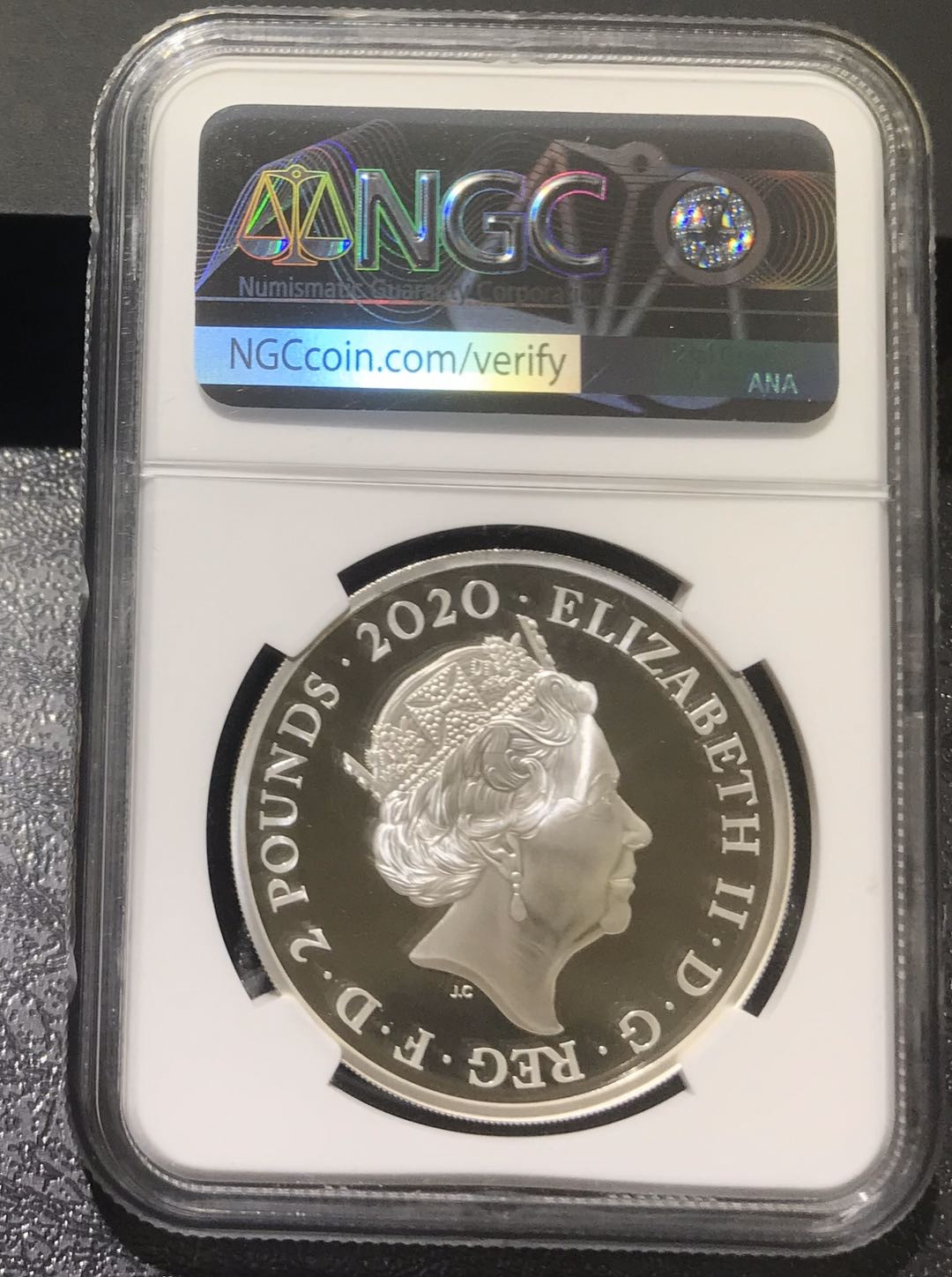 【随心拍&Getcoins】现代钱币拍卖第六十二期 英国2020年007詹姆斯邦德系列永远的邦德1盎司银币NGC69首期蓝标