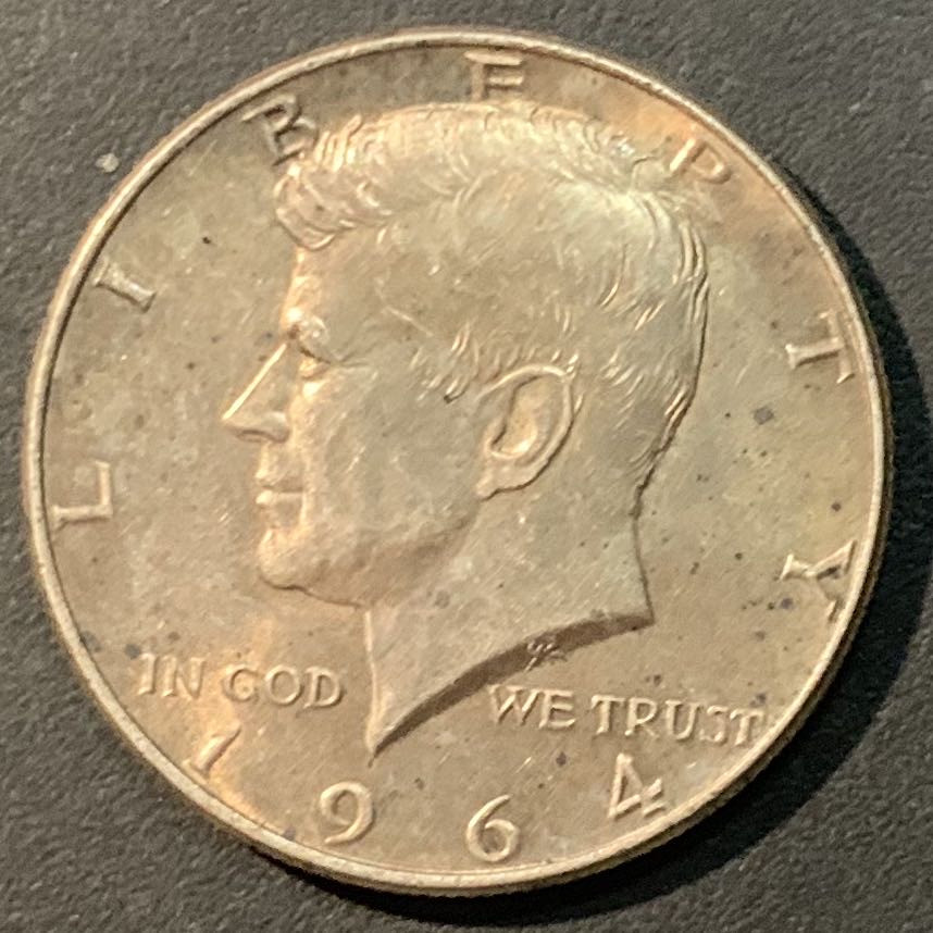 紫瑗钱币——微拍第109期 美国 1964年 肯尼迪 50分 半美元 12.5克 0.9银 