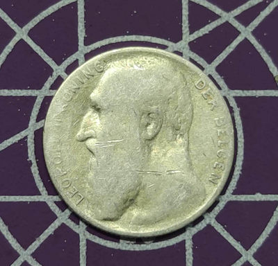 燕姐换藏第三十二拍 1901年比利时利奥波德国王50分小银币