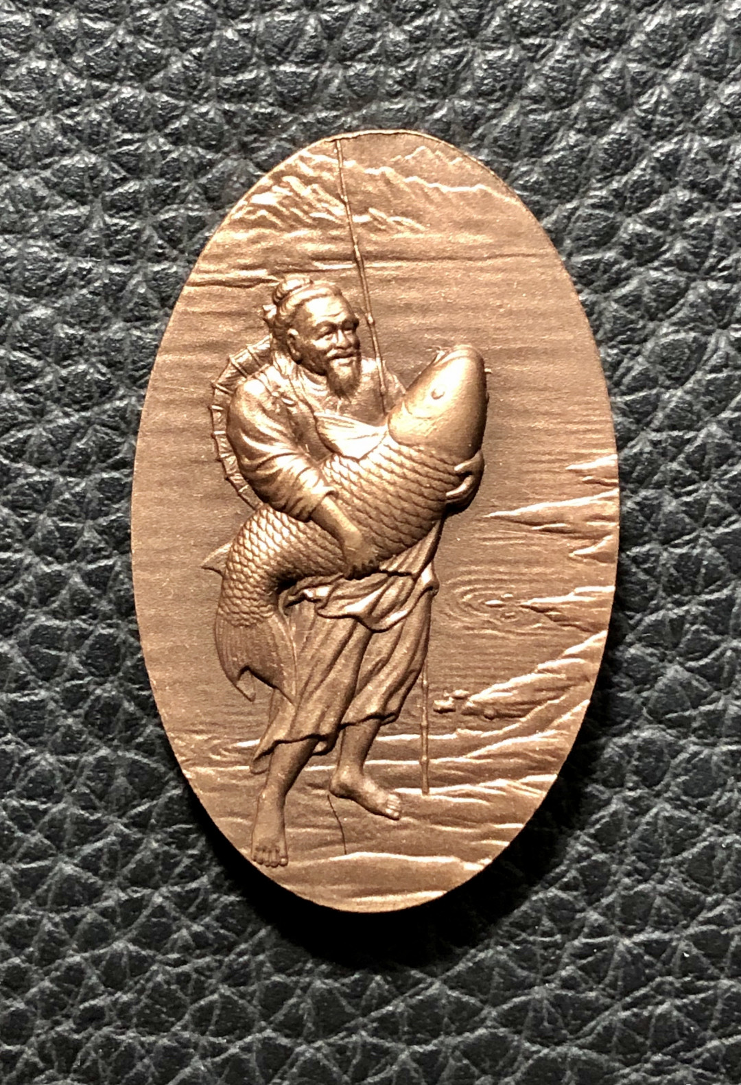 铜章拍卖专场 长乐大铜章 紫铜 40*25mm