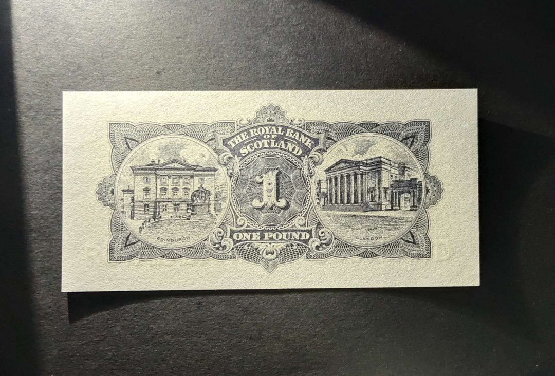 ★币不可少★第127期微拍★快递包邮 苏格兰1镑1965年 绝品全新 局中极佳