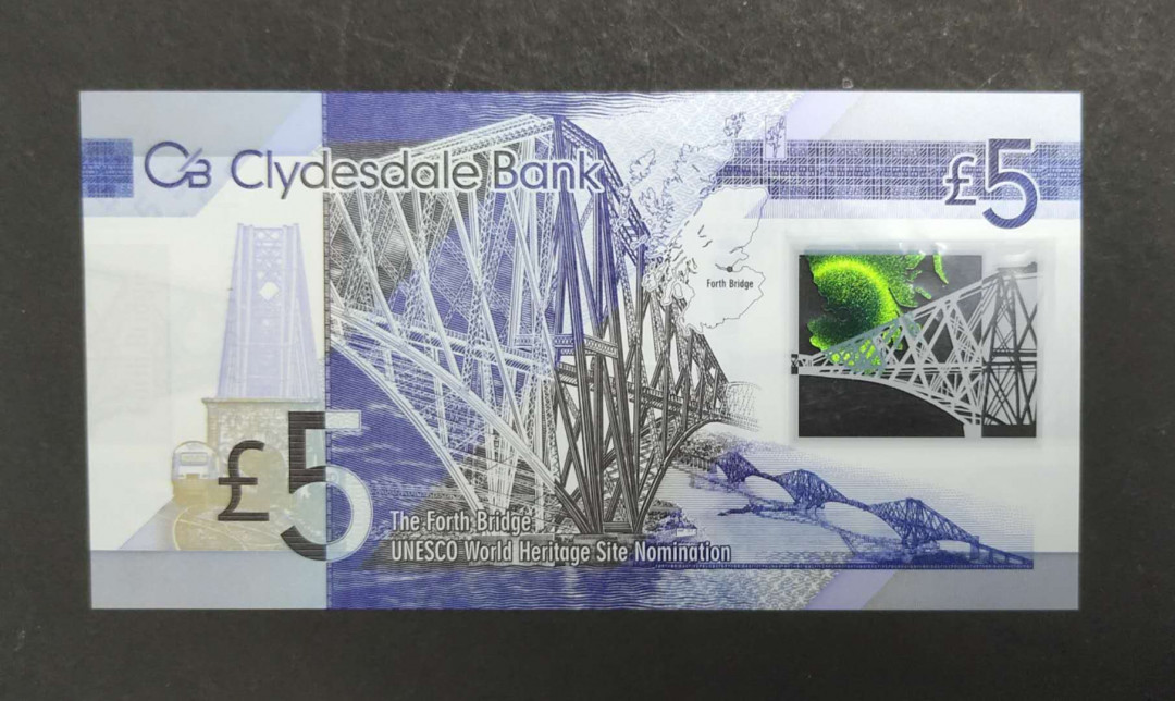 ★币不可少★第127期微拍★快递包邮 苏格兰5镑 塑料钞 全新