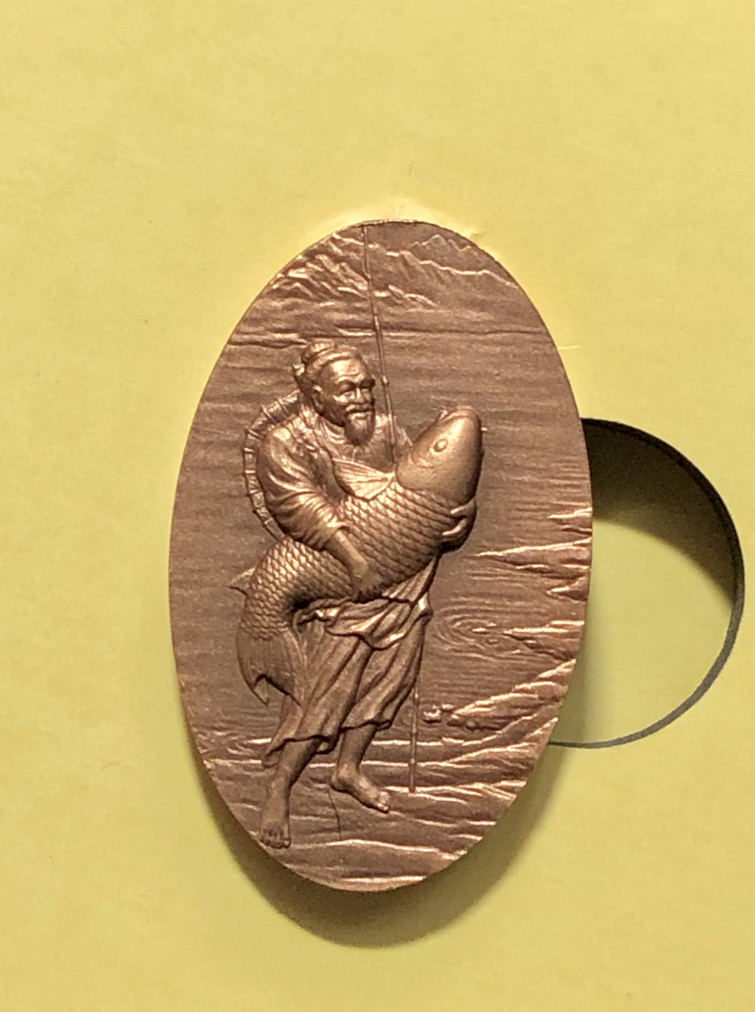 铜章拍卖专场 长乐大铜章 紫铜 40*25mm