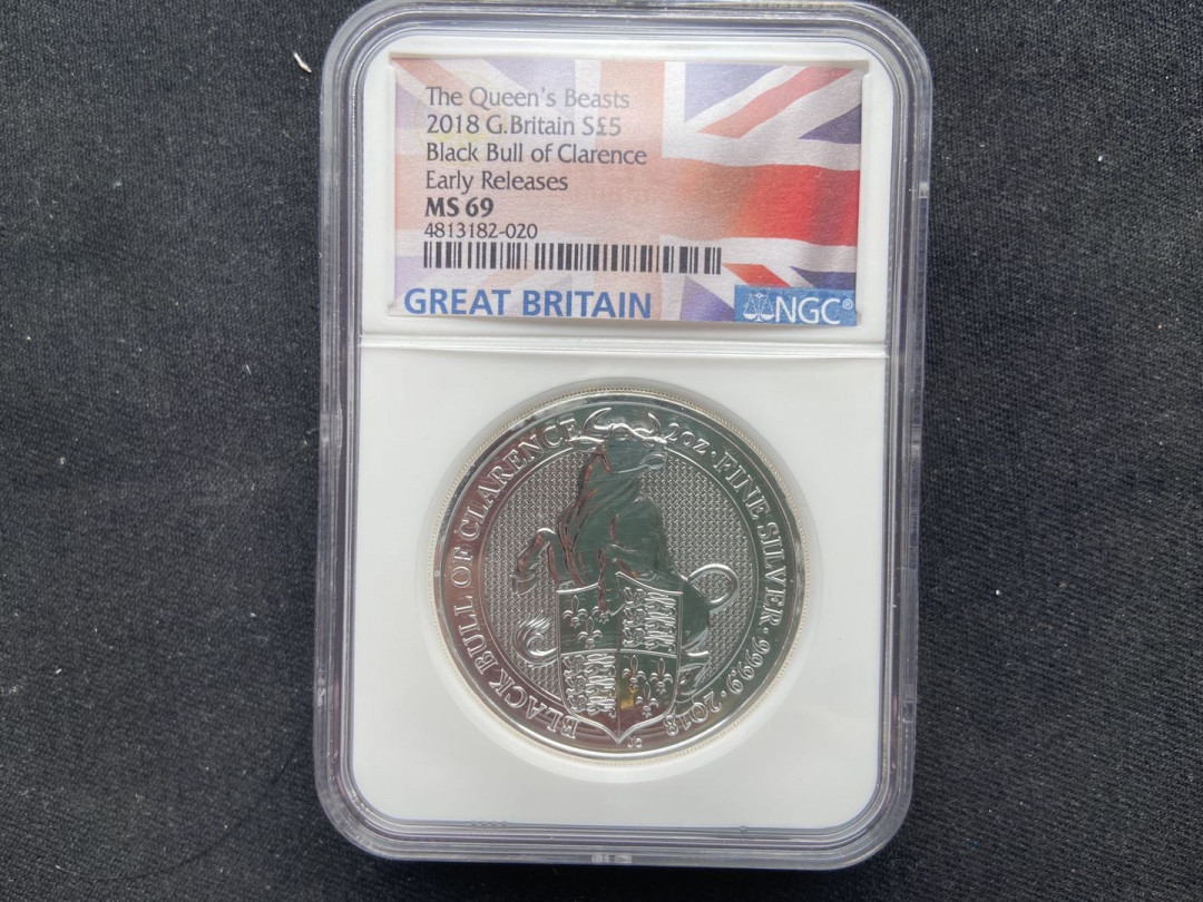 【币观天下】第117期钱币拍卖 【英国】神兽系列2oz银币【ngc69】