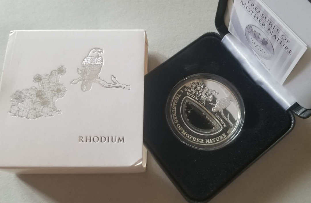 【币观天下】第117期钱币拍卖 斐济2012年自然母亲宝藏系列墨西哥铑镂空镶嵌银币 