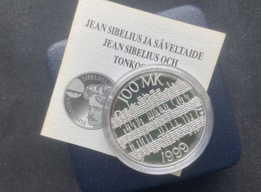 【币观天下】第117期钱币拍卖 【芬兰】1999芬兰著名作曲家西贝柳斯银币