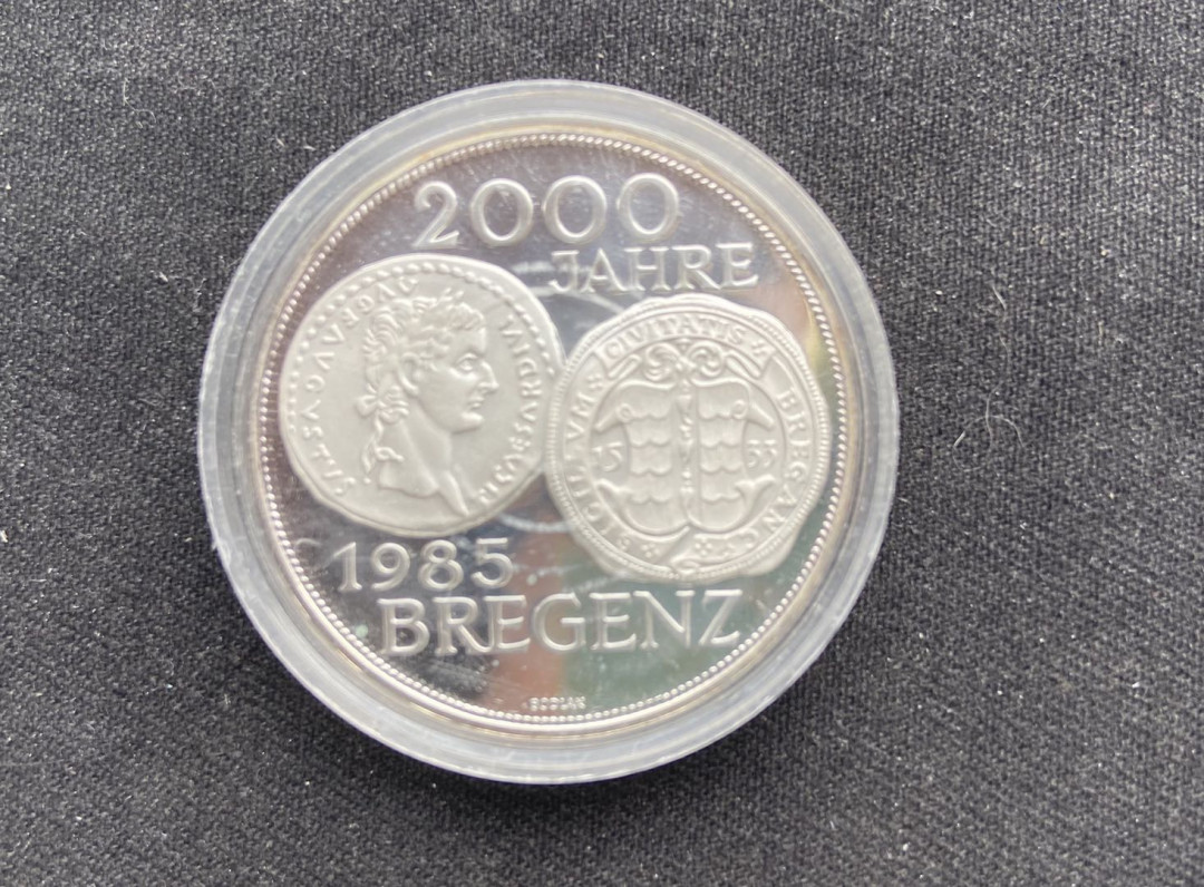 【币观天下】第117期钱币拍卖 奥地利1985年500先令精制银币 布雷根茨1200年获奖币