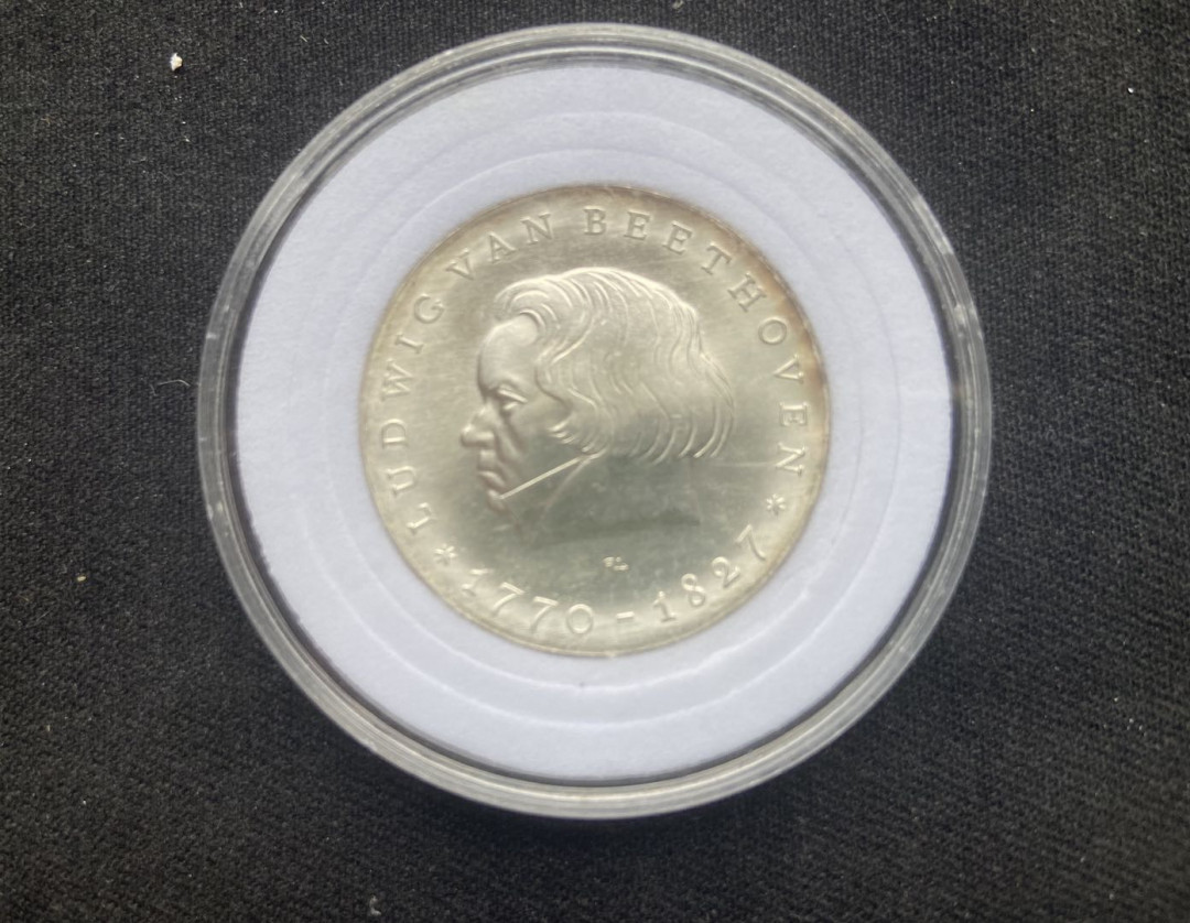 【币观天下】第117期钱币拍卖 【德国】1970年贝多芬10马克银币