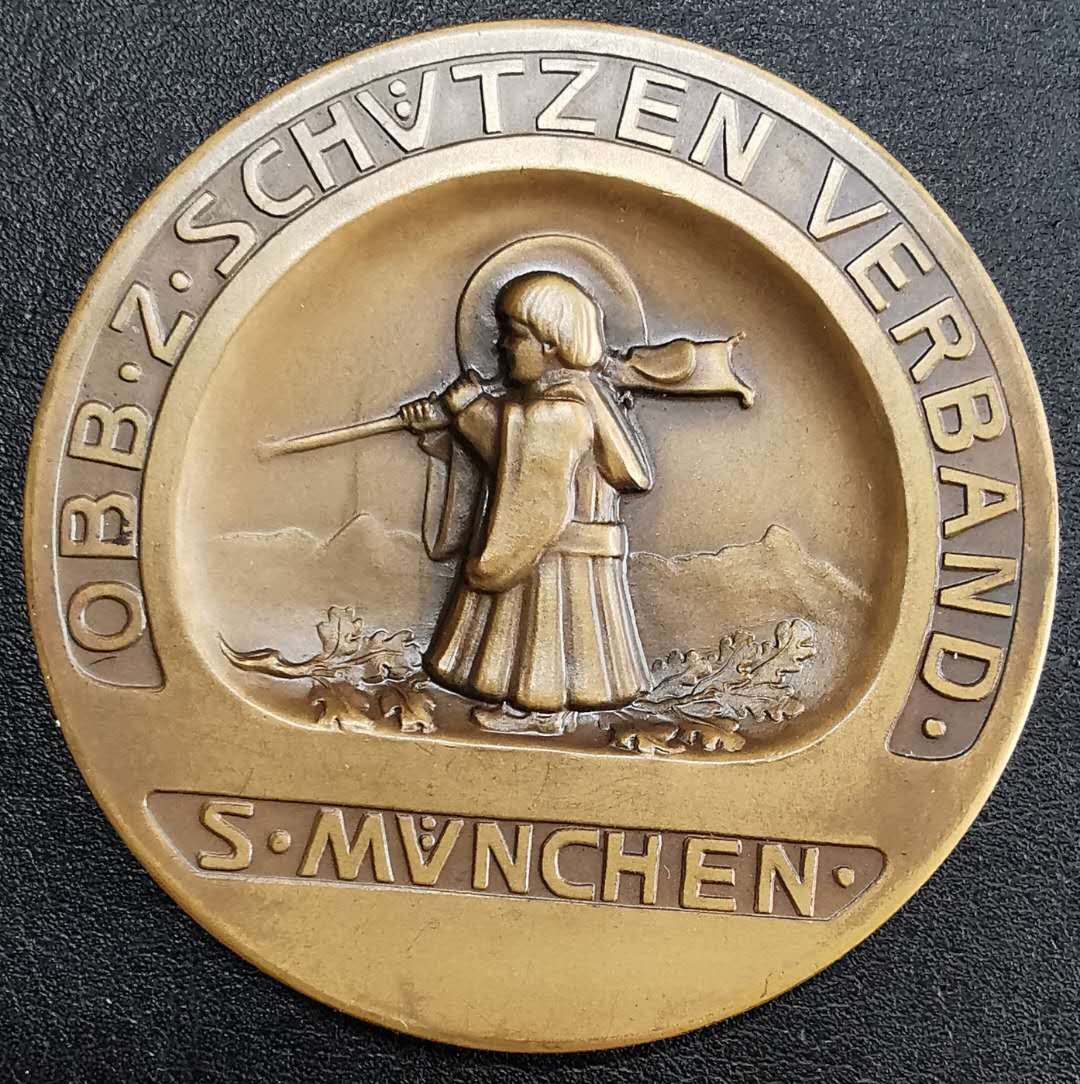 凡希社世界钱币微拍第一百二十九期 拜仁慕尼黑保护者纪念大型铜章直径50mm 46g