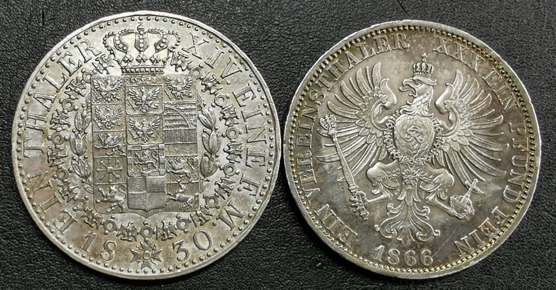 凡希社世界钱币微拍第一百二十九期 普鲁士泰勒一对美品