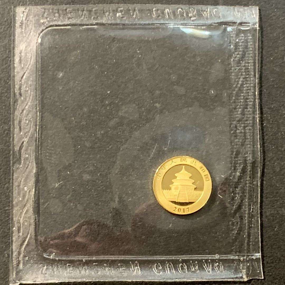 紫瑗钱币—微拍第95期  中国 2017年 熊猫金币 10元 1克 0.999金 原封