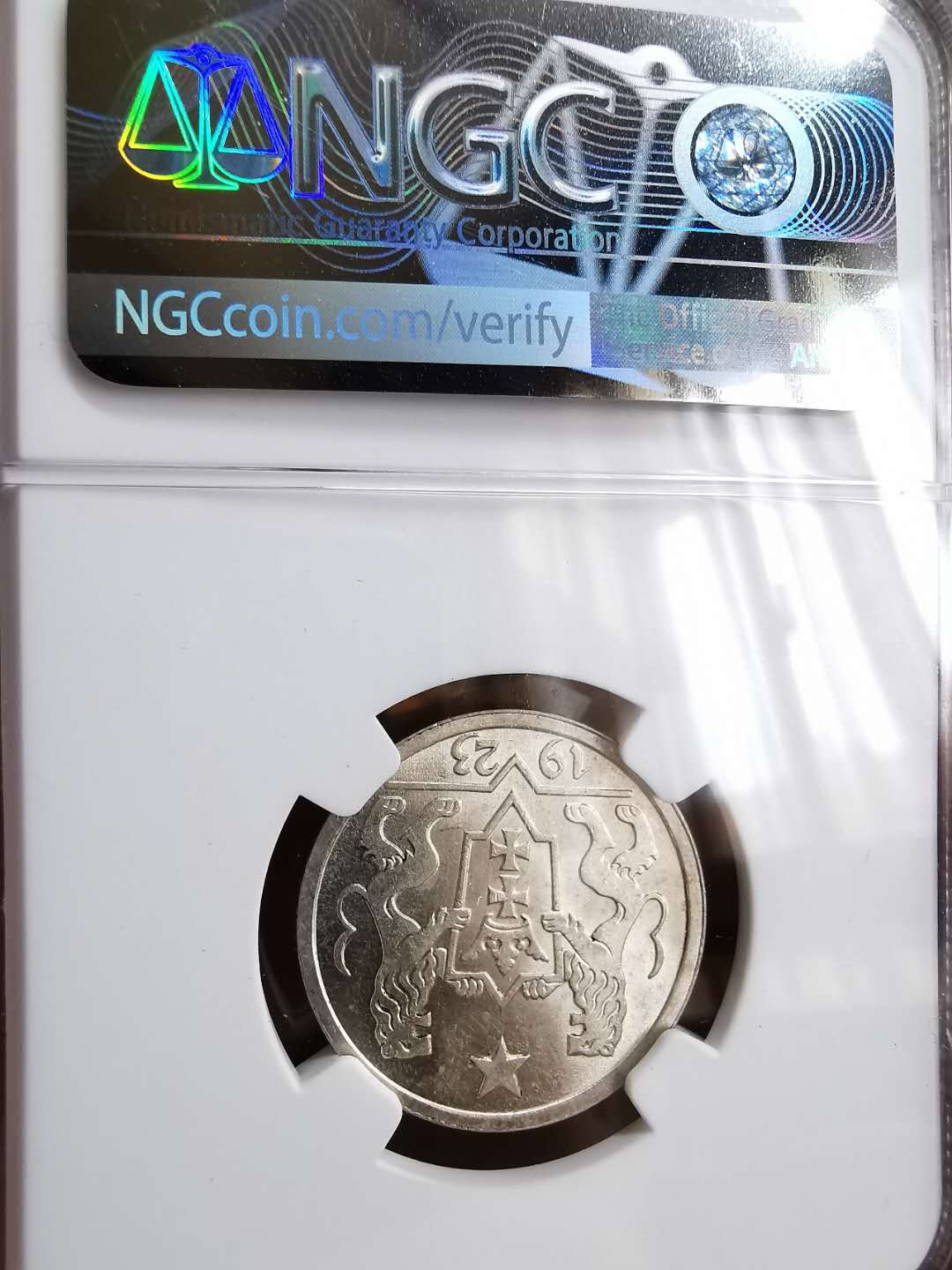 凡希社世界钱币微拍第一百二十九期 1923但泽自由市1盾NGC-MS63