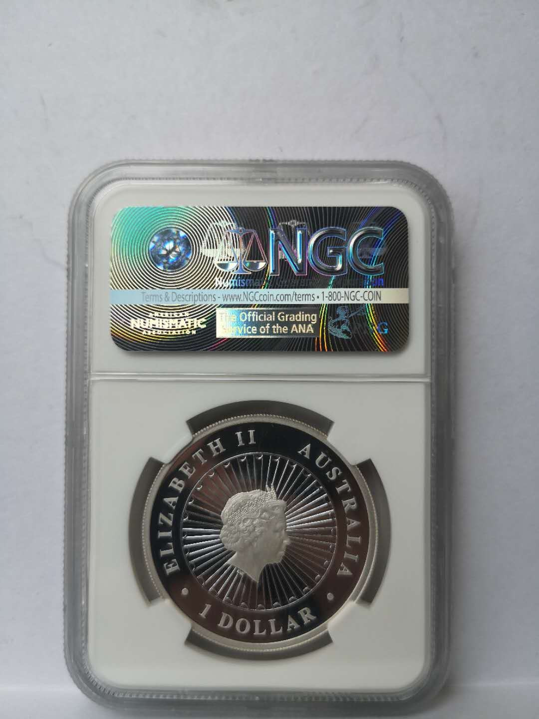 【币观天下】第117期钱币拍卖 澳大利亚2017年镶嵌澳宝蛋白石生肖鸡精制纪念银币NGC PF68