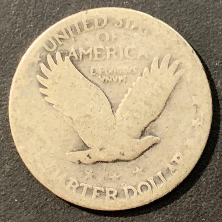 紫瑗钱币—微拍第95期  美国 1926年 飞鹰 25美分 6.25克 0.9银 