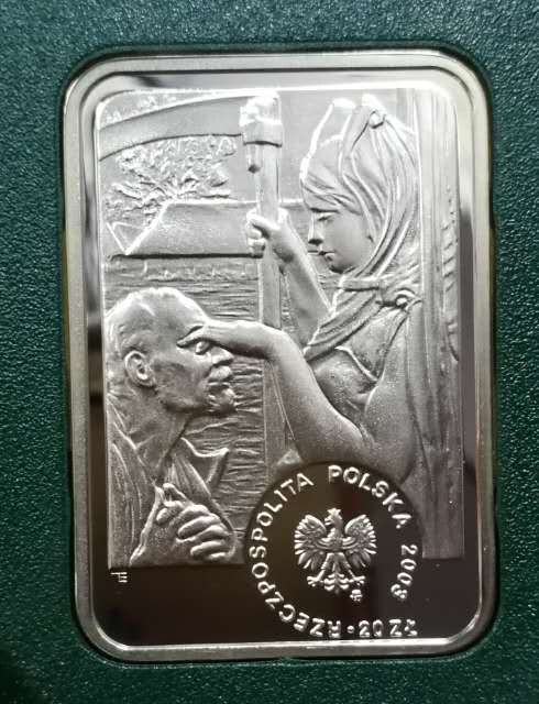 北京马甸外币专卖拍卖第十八期，陆续上新，欢迎关注 2003年波兰著名画家彩色银币，重28.28克，925银，品相如图