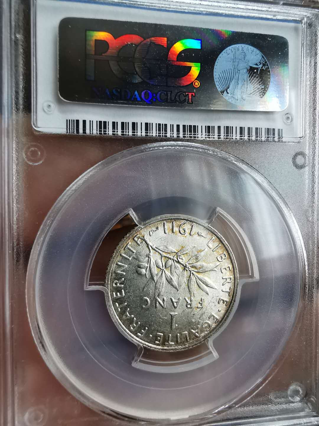 凡希社世界钱币微拍第一百二十九期 1911法国播种1法郎PCGS-MS63