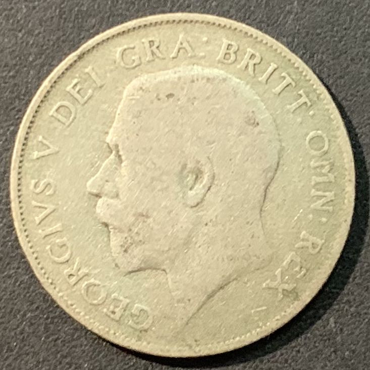 紫瑗钱币—微拍第95期  英国 1922年 乔治五世 1先令 5.67克 0.5银