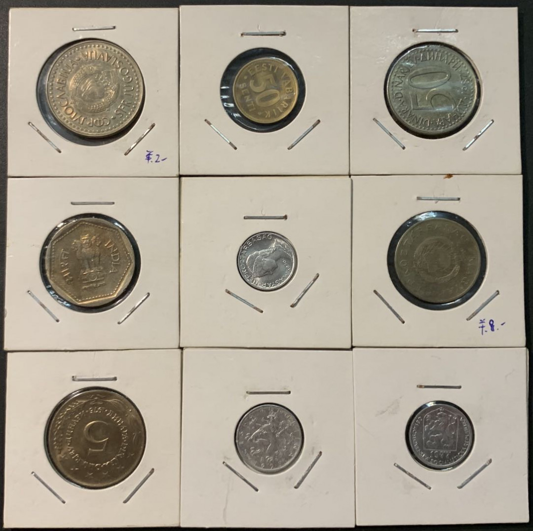 紫瑗钱币—微拍第95期  外国钱币一组9枚 NO.1