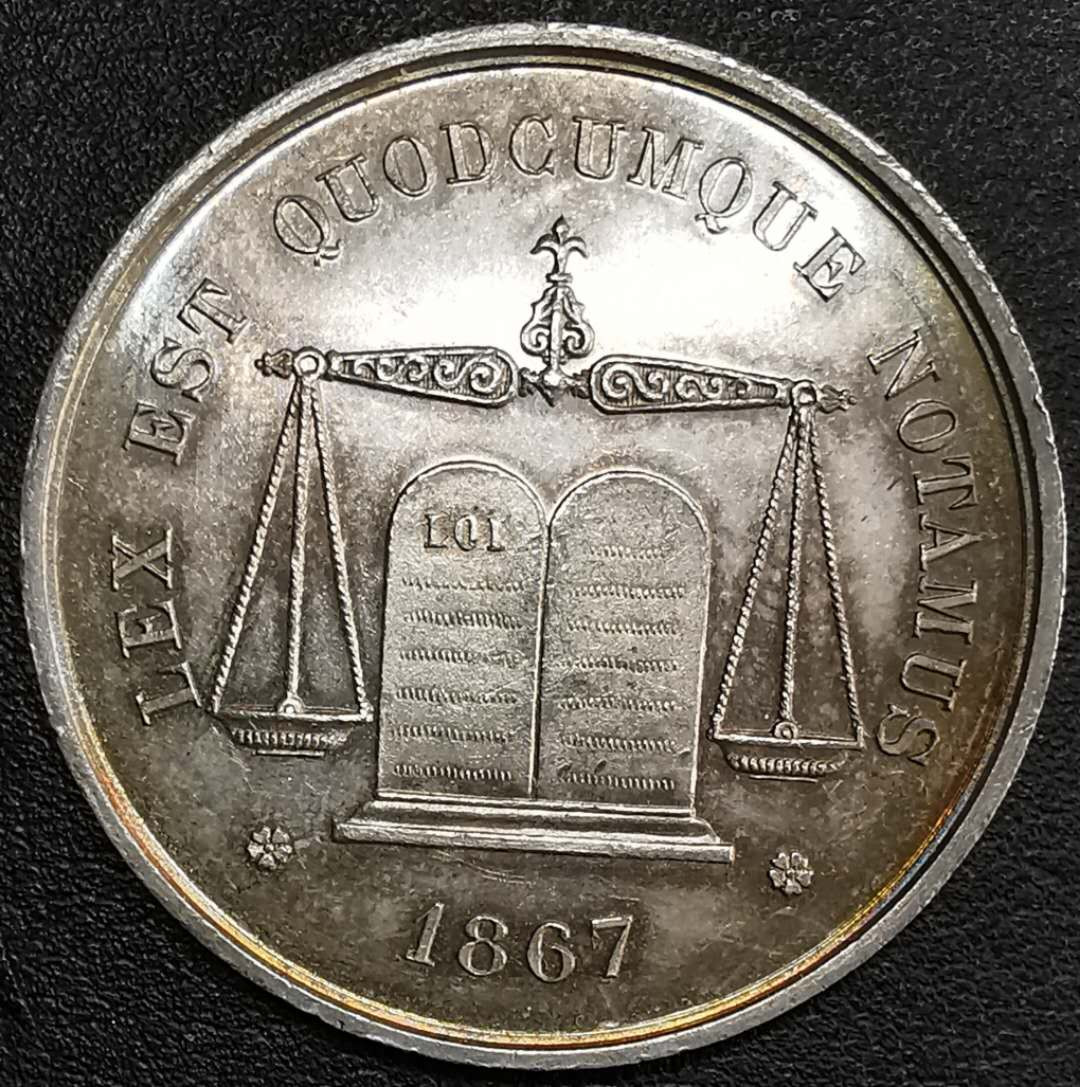 凡希社世界钱币微拍第一百二十九期 法国瑟穆尔公证会纪念银章直径35mm 18g