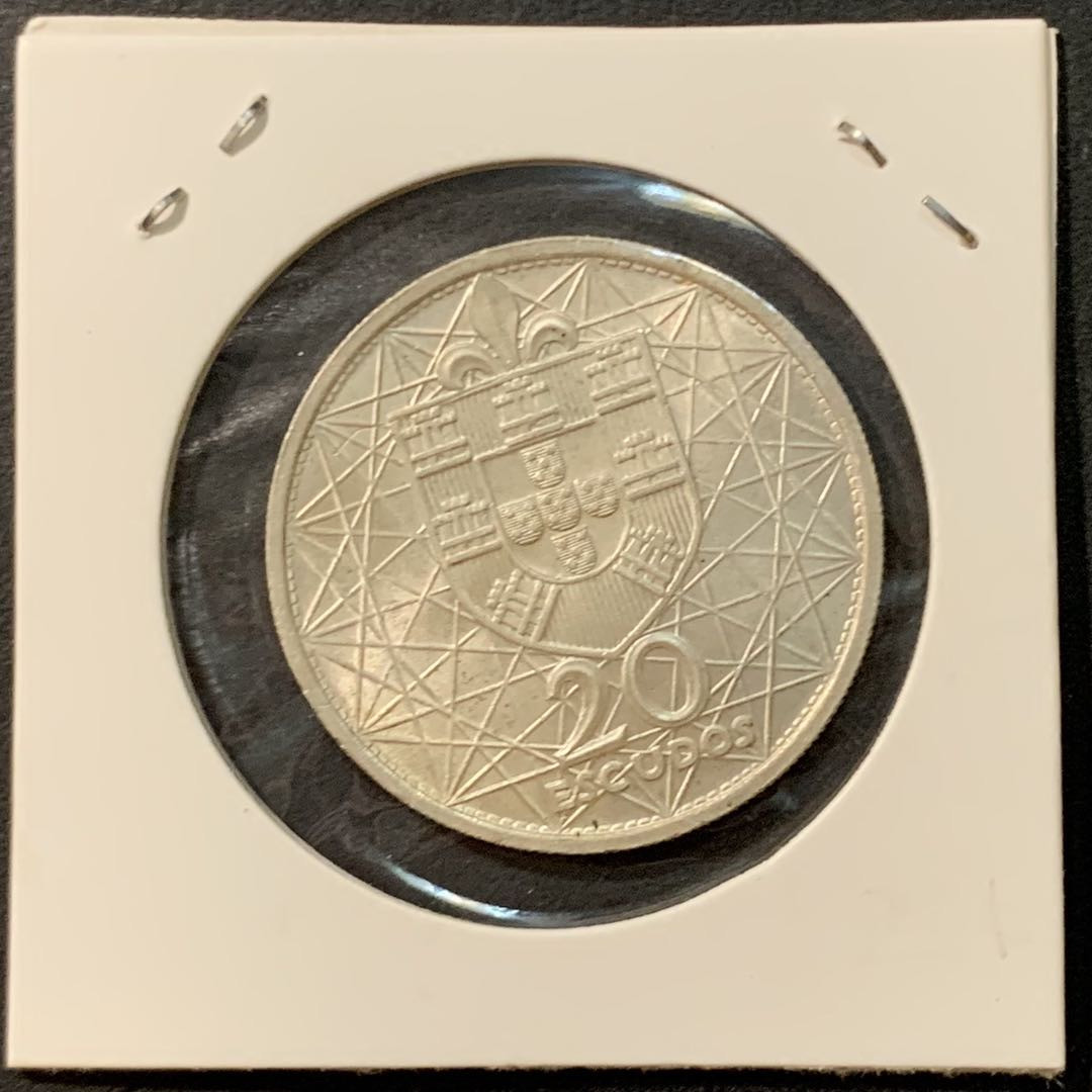 紫瑗钱币—微拍第95期  葡萄牙 1966年  里斯本大桥 20埃斯库多 10克 0.65银 UNC