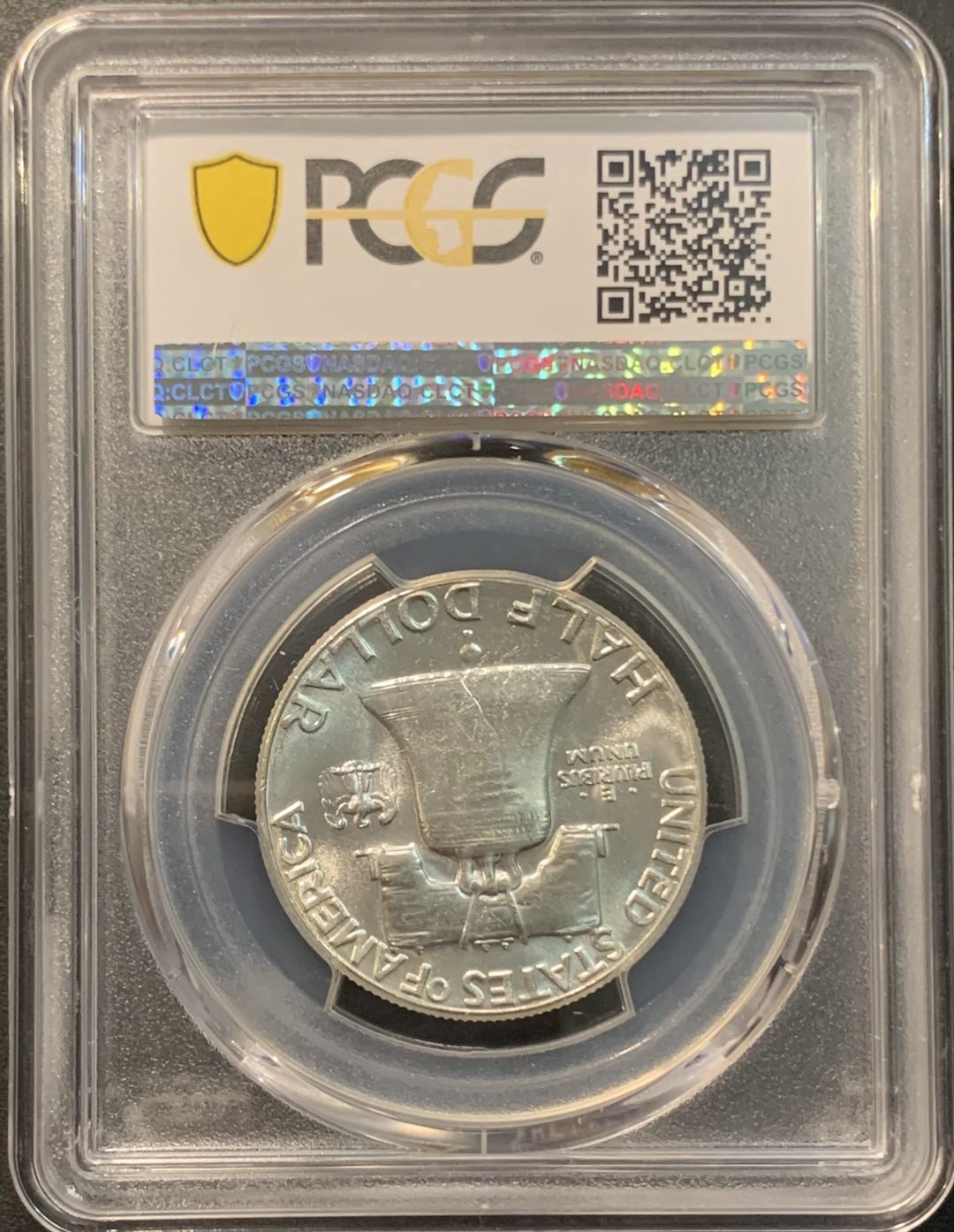 紫瑗钱币—微拍第95期  美国 1963年 富兰克林 半美元 50美分 12.5克 0.9银 PCGS MS64