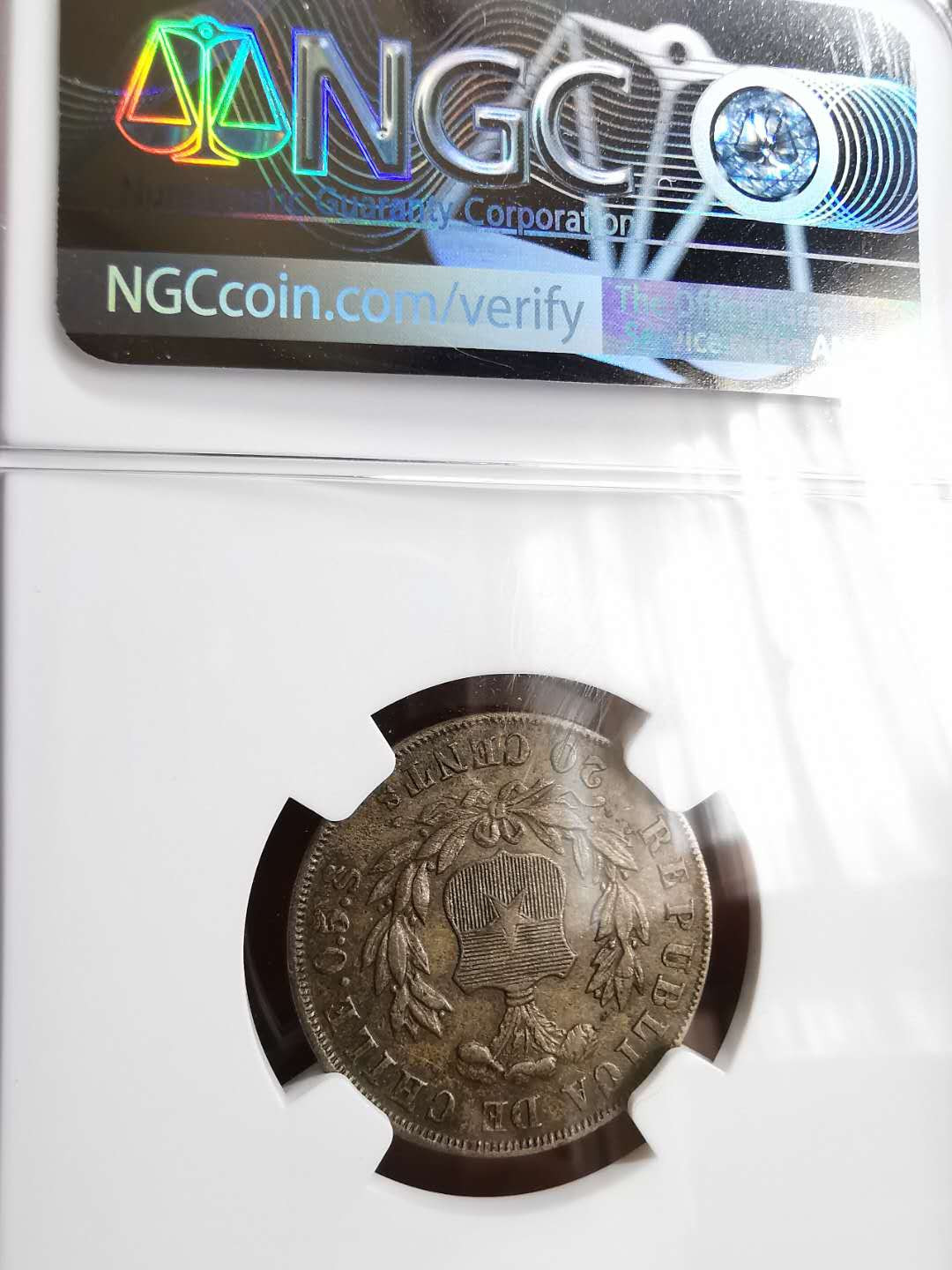 凡希社世界钱币微拍第一百二十九期 1881智利20分NGC-AUD