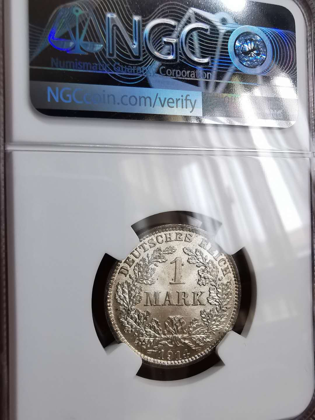 凡希社世界钱币微拍第一百二十九期 1914德国帝国马克NGC-MS66高分收藏级！